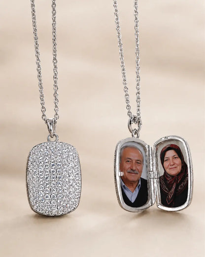 Fotoğraflı Kapaklı Madalyon Kolye - No 10
